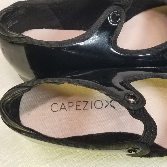 Kid's Capezio Girl's Black Mary Jane Tele Tone Tap Jazz Shoes - Picture 7 of 9